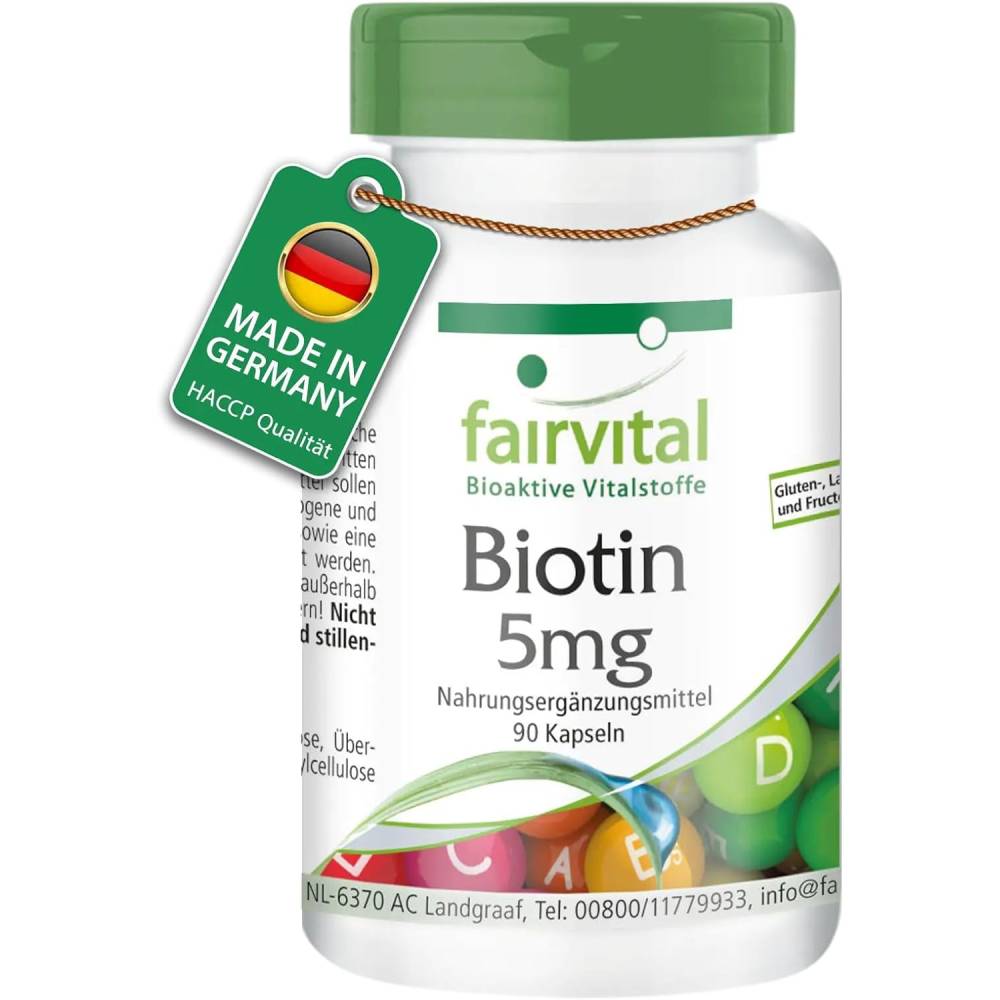 بيوتين 5 مجم 90 كبسولة - Fairvital Biotin 5 mg 90 Capsules