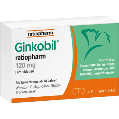 جنكة بيلوبا تركيز عالي 120 مجم 60 كبسولة - ratiopharm Ginkobil 120mg 60 Capsules