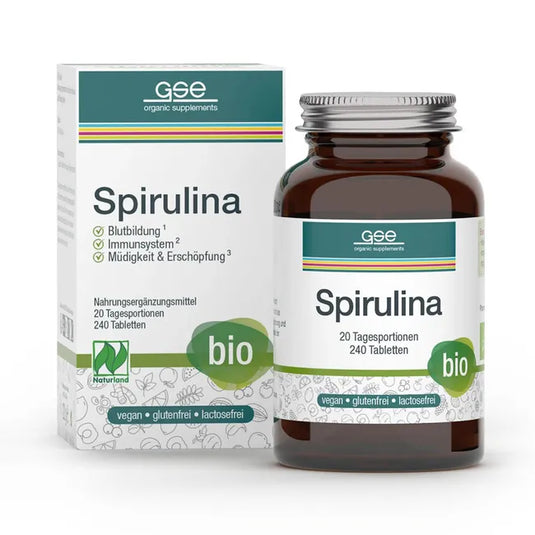 سبيرولينا عضوية 500 ملج 240 قرص - GSE BIO Spirulina 500 mg 240 Tabs