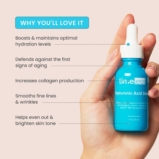 سيروم حمض الهيالورونيك مع فيتامين سي 30 مل - Timeless Hyaluronic Acid Vitamin C Serum 30 ml