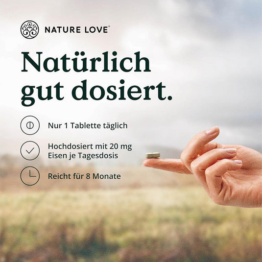 NATURE LOVE Iron with Vitamin C 240 Tablets