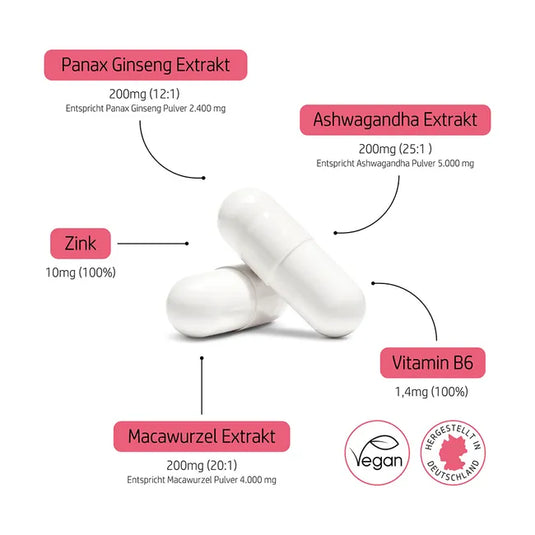 ليدي باشن مع الأشواغاندا والماكا والجينسنغ 60 كبسولة - Lady Passion with ashwagandha, maca and ginseng 60 Caps