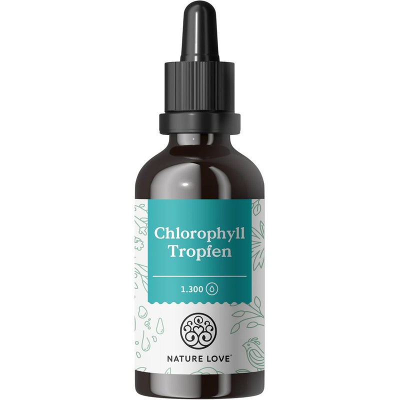 حميل الصورة في عارض المعرض ، كلوروفيل سائل نقاط مركزة 50 مل - NATURE LOVE Chlorophyll Liquid Drops 50 ml
