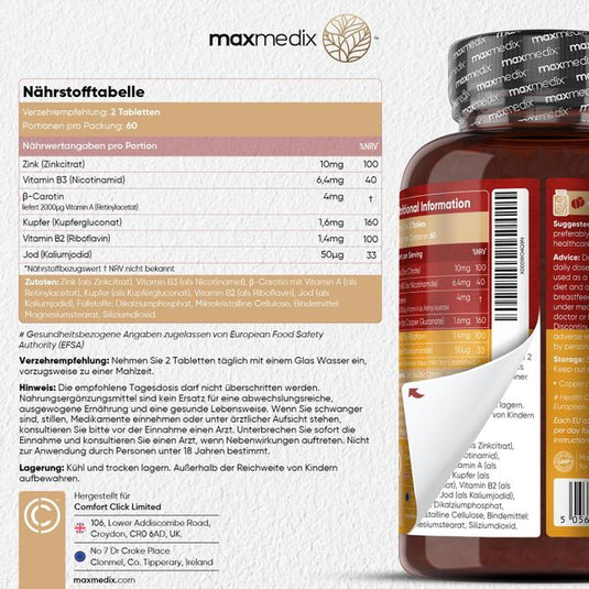 ماكسميدكس صن جلو مع بيتا كاروتين 120 قرص - maxmedix Sunglow with Beta Carotene 120 Tablets