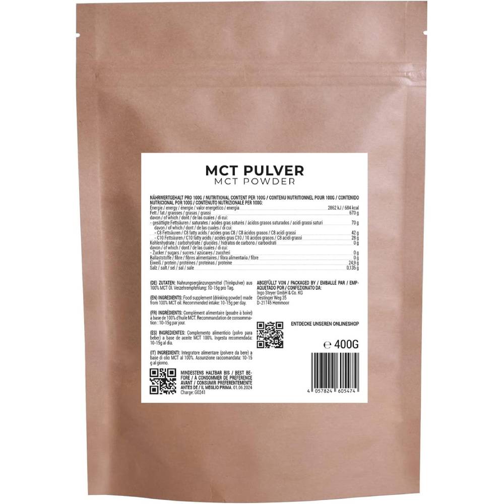 Natural MCT Powder 400 gm - GreatVita MCT Powder 400 gm