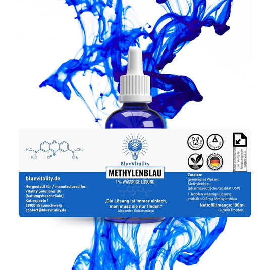 بلو فيتالتي الميثيلين الأزرق 1% محلول ‏100 مل - BlueVitality Methylene Blue 1% Solution 100 ml