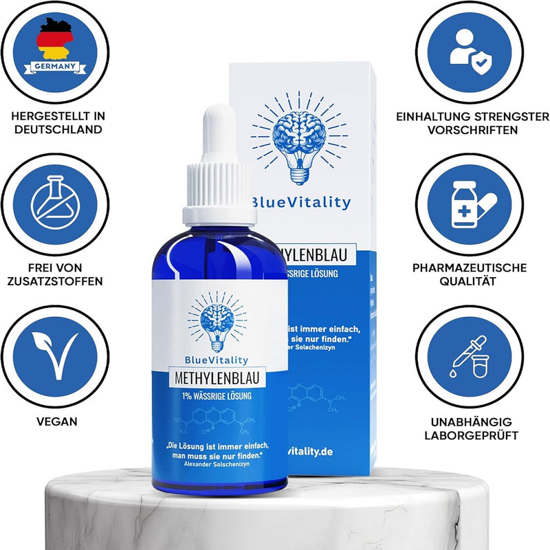 Load image into Gallery viewer, بلو فيتالتي الميثيلين الأزرق 1% محلول ‏100 مل - BlueVitality Methylene Blue 1% Solution 100 ml
