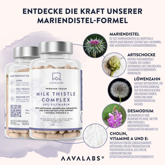 حليب الشوك كومبلكس 120 كبسولة - AAVALABS Milk Thistle Complex 120 Capsules