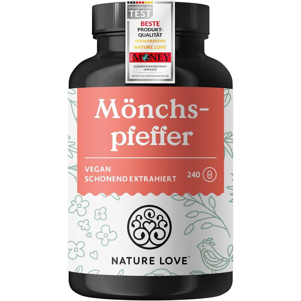 NATURE LOVE Monk Pepper Extract 10 mg 240 Capsules