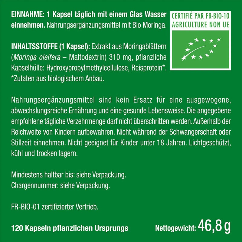 حميل الصورة في عارض المعرض ، نوتريما مورينجا عضوية 120 كبسولة - Nutrimea Organic Moringa 120 Capsules
