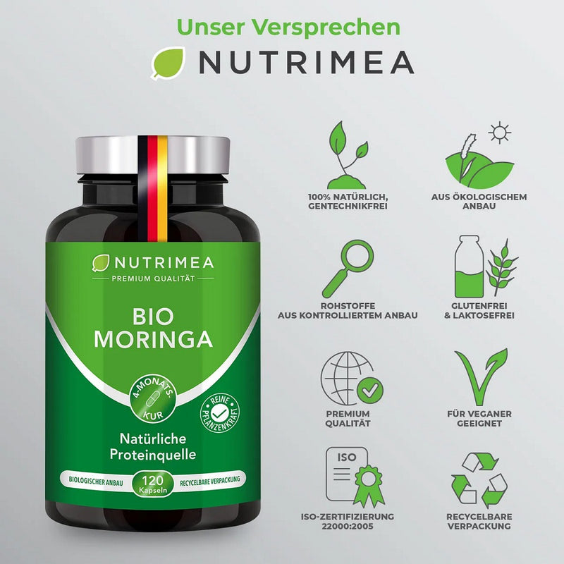 حميل الصورة في عارض المعرض ، نوتريما مورينجا عضوية 120 كبسولة - Nutrimea Organic Moringa 120 Capsules
