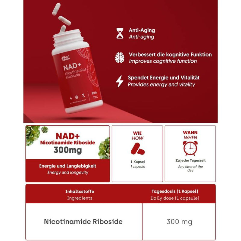 حميل الصورة في عارض المعرض ، نوتريبرين ناد+ 90 كبسولة - NutriBrain NAD+ 90 Capsules
