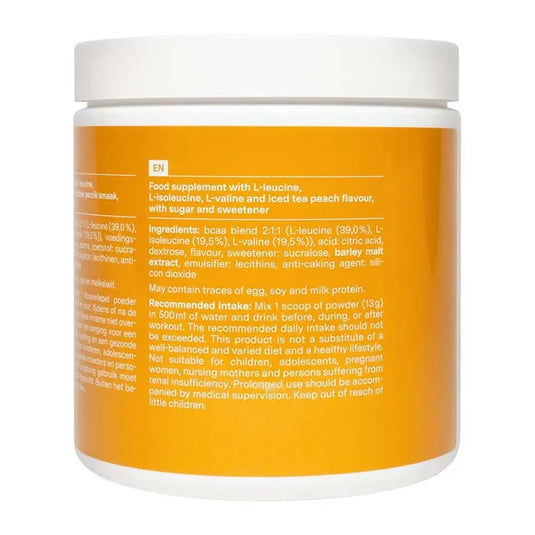 نو3 مسحوق بي سي إيه إيه بنكهة آيس تي الخوخ 400 جم - nu3 BCAA Powder Iced Tea Peach Flavour 400 Gm