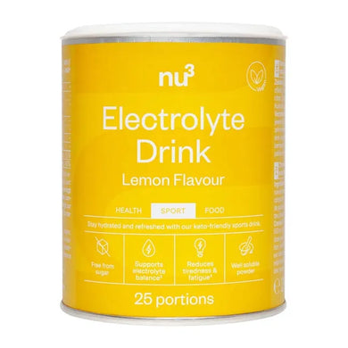 نو3 مشروب إلكترولايت بنكهة الليمون 250 جم - nu3 Electrolyte Drink 250 Gm Lemon