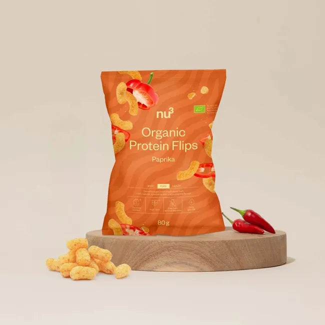 حميل الصورة في عارض المعرض ، نو3 أورجانيك مقرمشات بروتين بالبابريكا 80 جرام 3 عبوات - nu3 Organic Protein Flips, Paprika 80 gm 3 Packs
