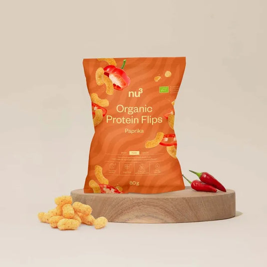 نو3 أورجانيك مقرمشات بروتين بالبابريكا 80 جرام 3 عبوات - nu3 Organic Protein Flips, Paprika 80 gm 3 Packs