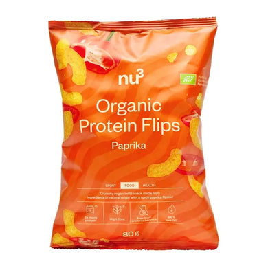 نو3 أورجانيك مقرمشات بروتين بالبابريكا 80 جرام 3 عبوات - nu3 Organic Protein Flips, Paprika 80 gm 3 Packs
