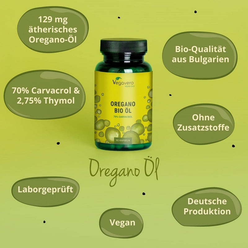 حميل الصورة في عارض المعرض ، زيت الأوريجانو العضوي 90 كبسولة - Vegavero Organic Oregano Oil 90 Capsules
