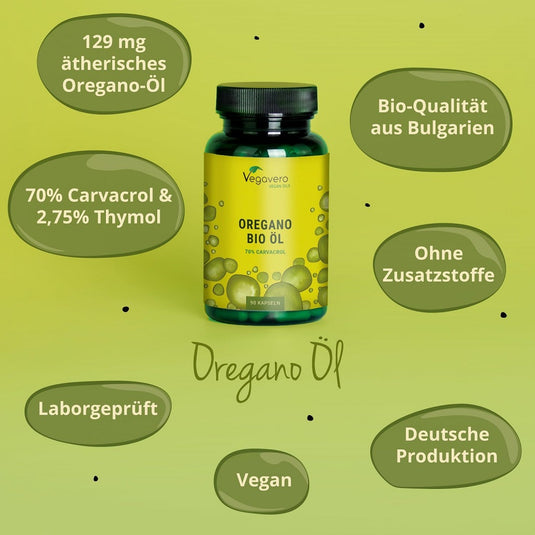زيت الأوريجانو العضوي 90 كبسولة - Vegavero Organic Oregano Oil 90 Capsules