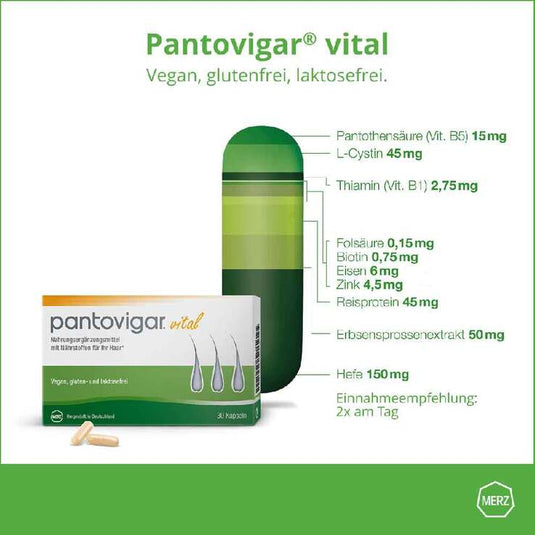 بانتوجار الألماني 30 كبسولة - Pantovigar Vital 30 Caps