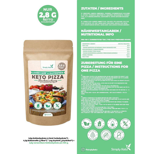 Simply Keto Lower Carb Pizza Mix 290 gm