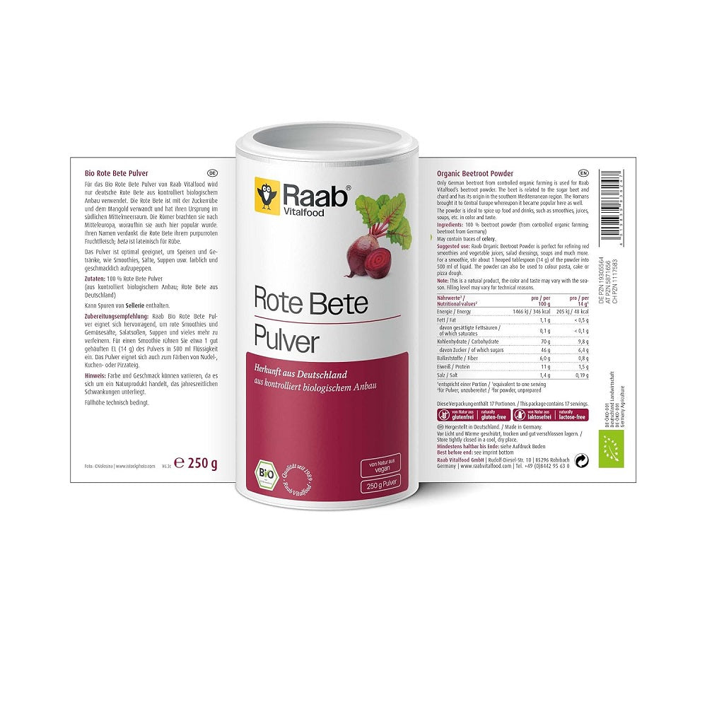 Raab Vitalfood Organic Beetroot Powder 250 grams