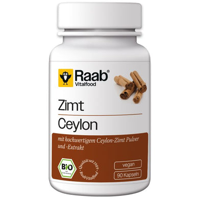 قرفة سيلان عضوية نقية 90 كبسولة - Raab Vitalfood Organic Ceylon Cinnamon 90 Capsules