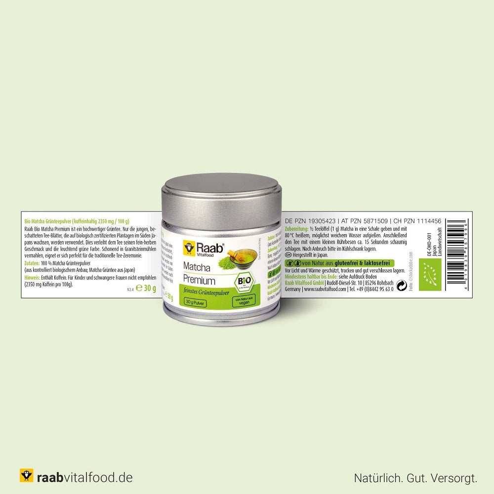 Raab Vitalfood Organic Matcha Premium Powder 30 grams