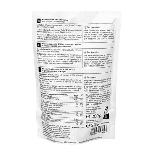 نو3 فيت أرز الكونجاك 270 جم - nu3 Fit Konjac Rice 270 Gm