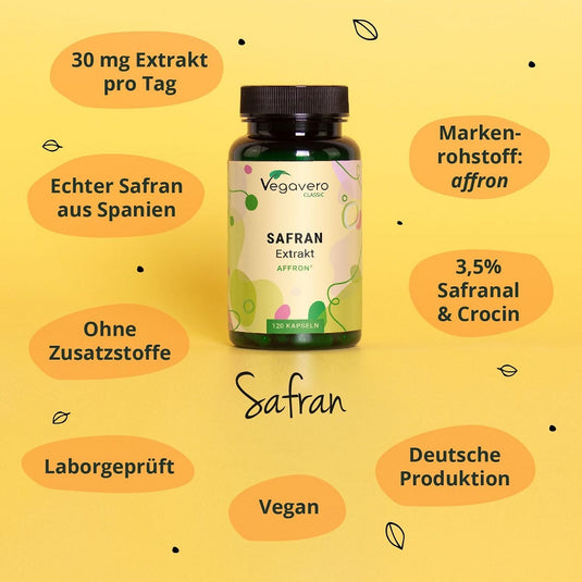خلاصة الزعفران فيغافيرو 120 كبسولة - Vegavero Saffron 120 Capsules