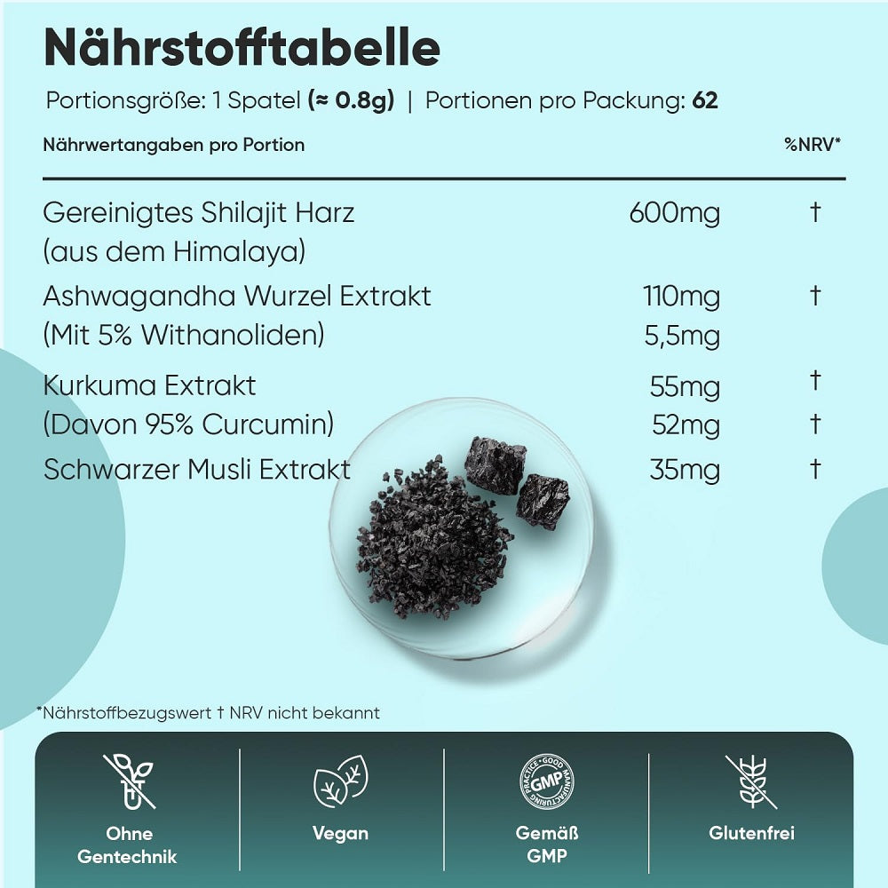 WeightWorld Shilajit Resin with Ashwagandha and Turmeric 50 grams