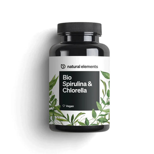 ناتشورال إليمنتس سبيرولينا وكلوريلا عضوية 500 قرص - natural elements Organic Spirulina & Chlorella 500 Tablets