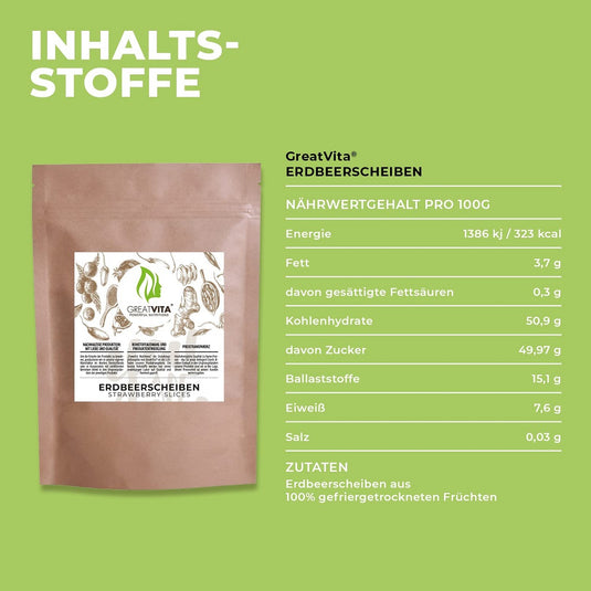 GreatVita Freeze-Dried Strawberries 250 g
