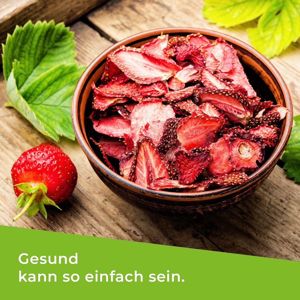 فراولة مجففة بالتجميد 400 جم - GreatVita Freeze-Dried Strawberries 400g