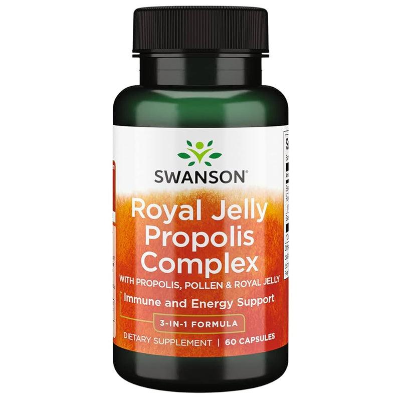 حميل الصورة في عارض المعرض ، سوانسون رويال جيلي بروبوليس كومبلكس 60 كبسولة - SWANSON Royal Jelly Propolis Complex 60 Capsules
