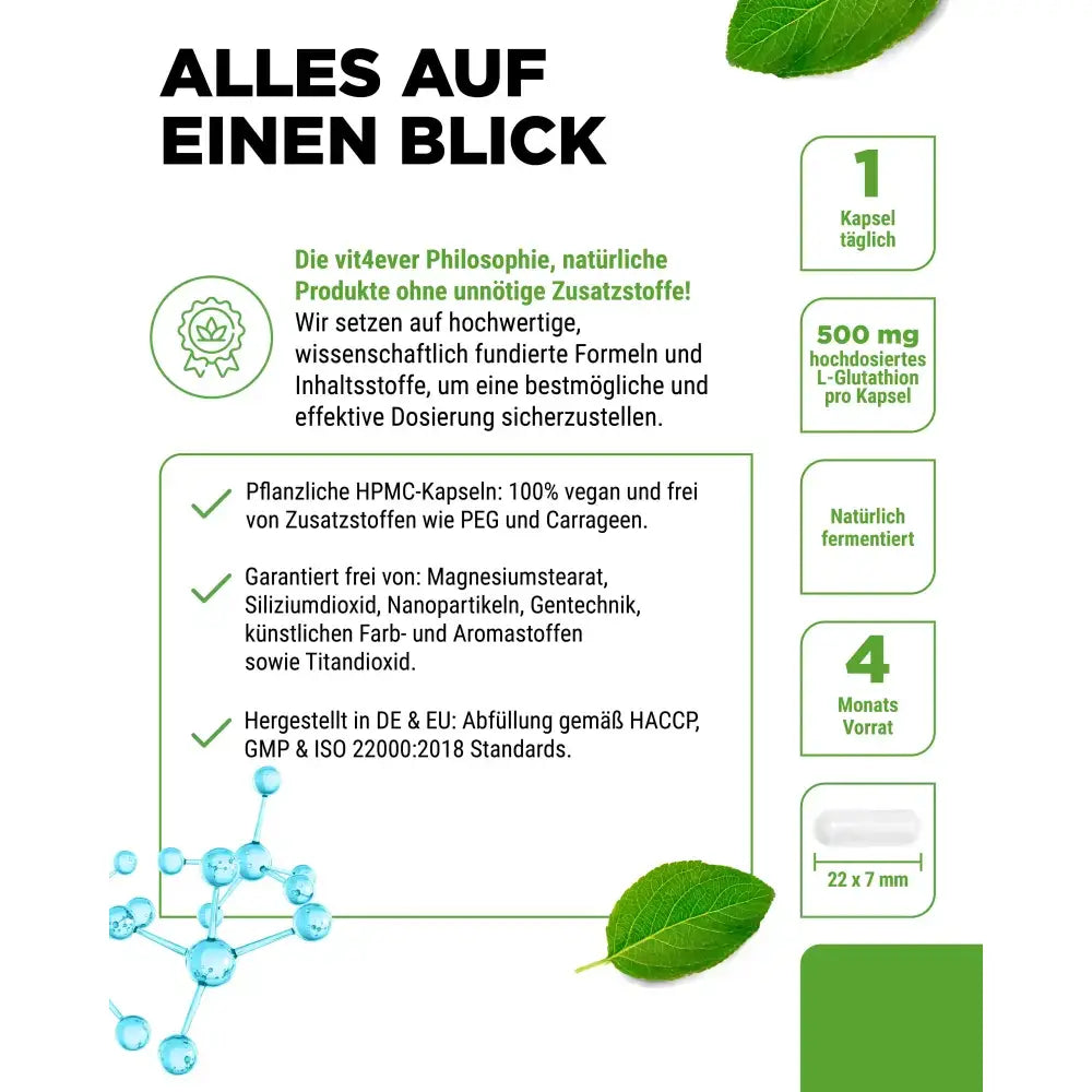 فيت فور إيفر إل-جلوتاثيون 500 مجم 120 كبسولة