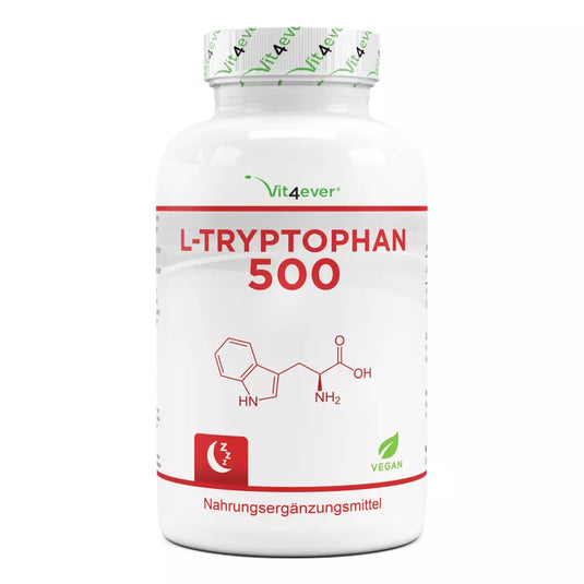 فيت فور إيفر إل-تريبتوفان 500 مجم 365 كبسولة - Vit4ever L-Tryptophan 500 mg 365 Capsules