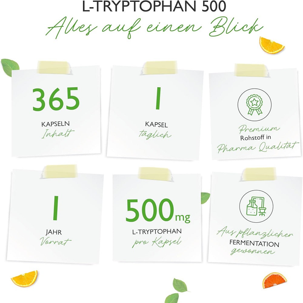 Vit4ever L-Tryptophan 500 mg 365 Capsules