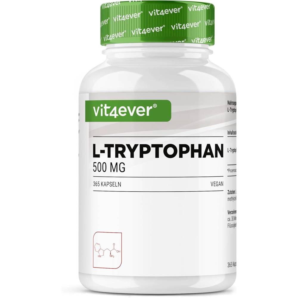 Vit4ever L-Tryptophan 500 mg 365 Capsules