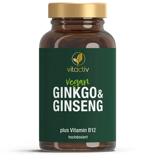 فيتاكتيف جينكو  جنسنغ مع ب12 – 60 كبسولة - Vitactiv Ginkgo, Ginseng, B12 60 caps