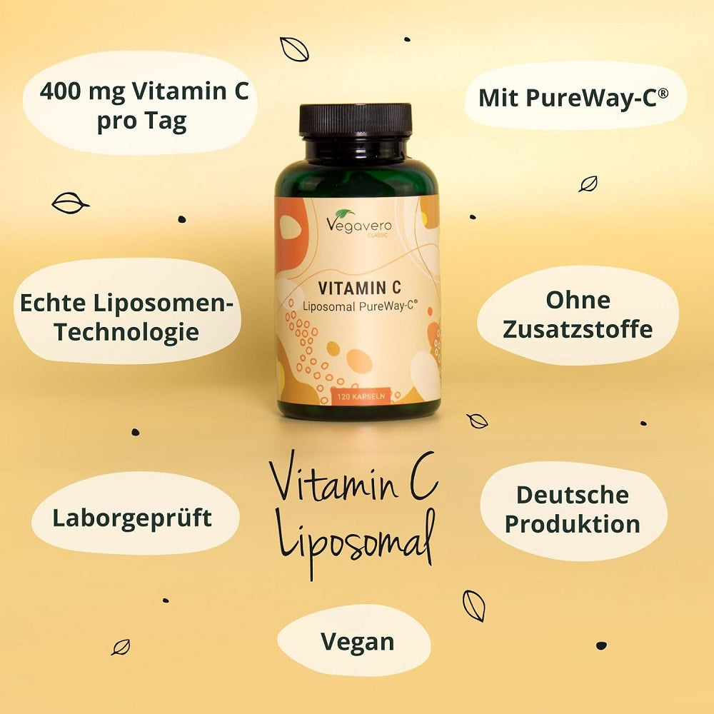 فيتامين سي ليبوسومال 120 كبسولة - Vegavero Liposomal Vitamin C 120 Capsules