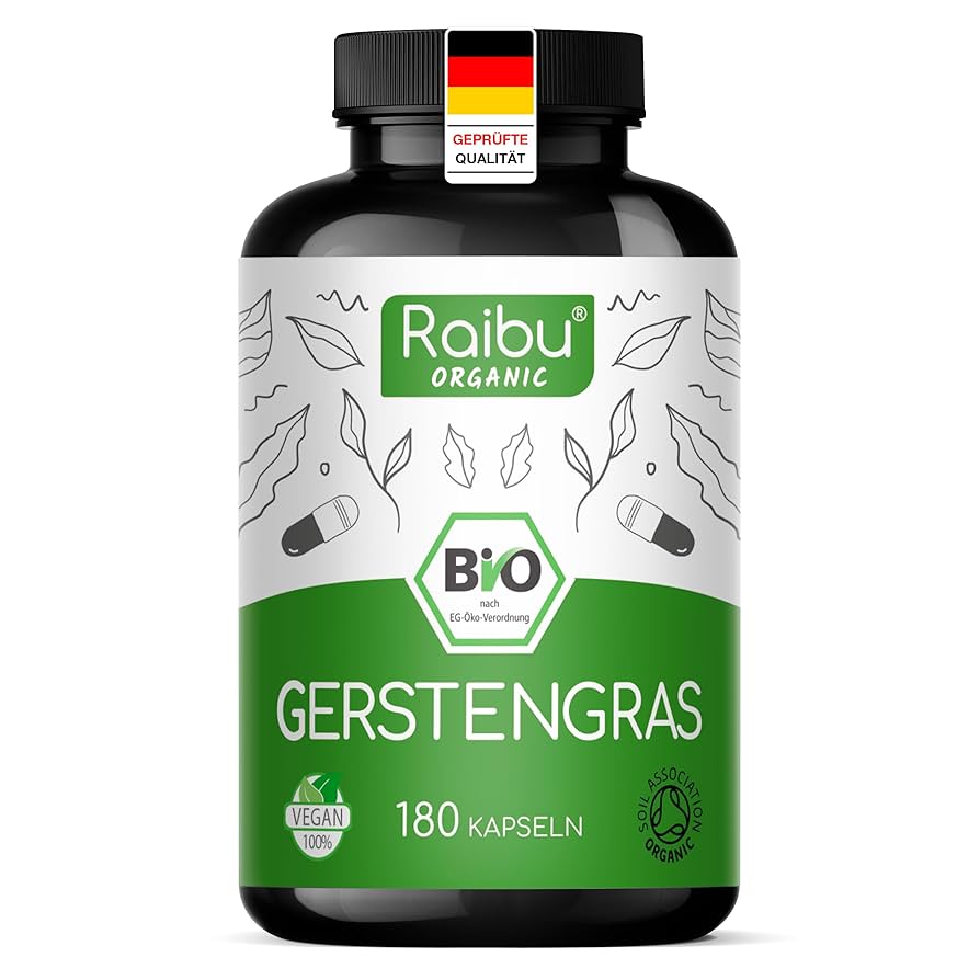 Raibu Organic Barley Grass 180 Capsules