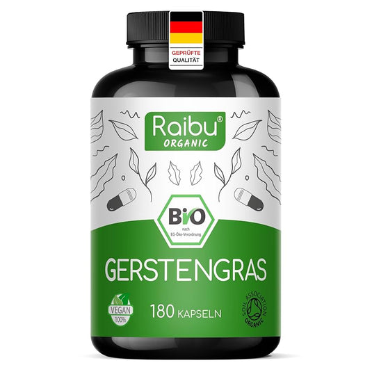 عشب الشعير العضوي رايبو 180 كبسولة - Raibu Organic Barley Grass 180 Capsules