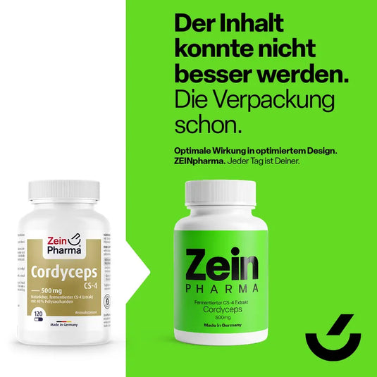 فطر كورديسبس 500 ملج 120 كبسولة - ZeinPharma Cordyceps CS-4 500 mg 120 Caps
