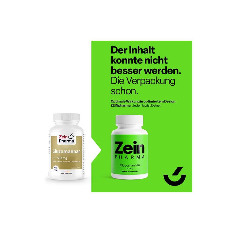حميل الصورة في عارض المعرض ، جلوكومانان 500 ملجم 90 كبسولة - ZeinPharma Glucomannan 500 mg 90 Caps
