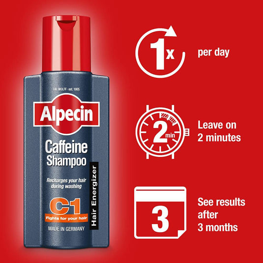 ألبشين شامبو الكافيين 250 مل - Alpecin Caffein Shampoo C1 250 ml - GermanVit - Saudi arabia