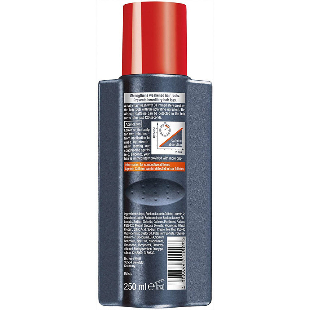 ألبشين شامبو الكافيين 250 مل - Alpecin Caffein Shampoo C1 250 ml - GermanVit - Saudi arabia