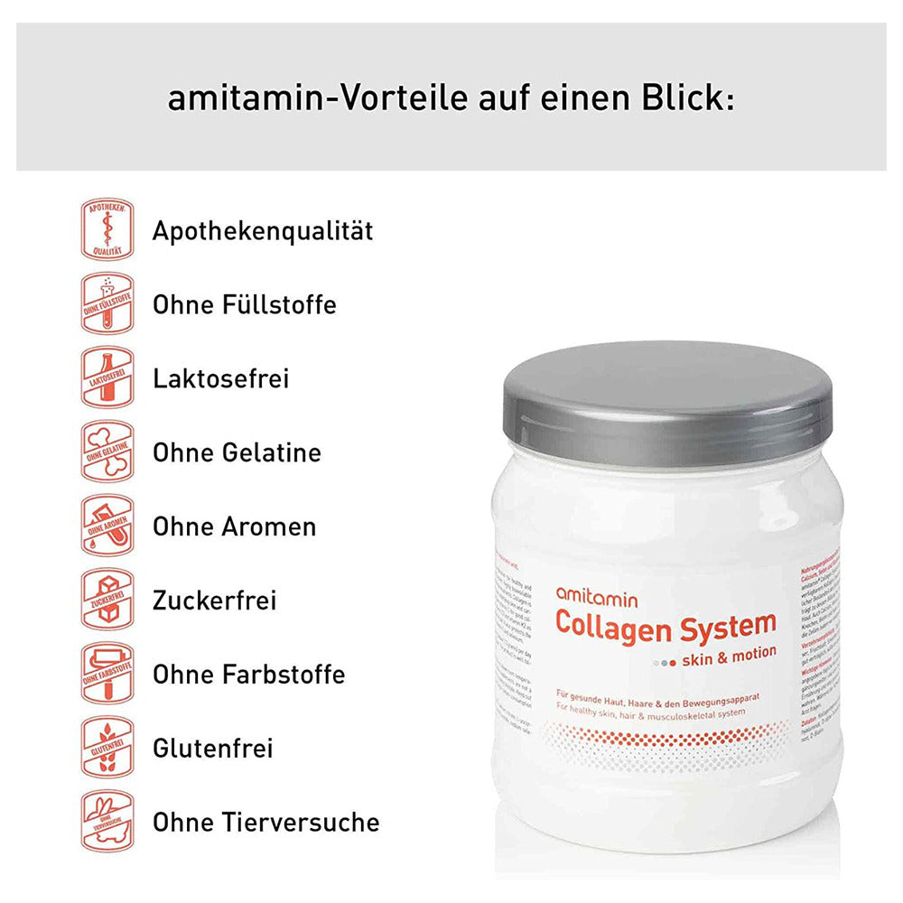 أميتامين كولاجين سيستم بودرة 360 جرام - Amitamin Collagen System Powder 360 gm - GermanVit - Saudi arabia