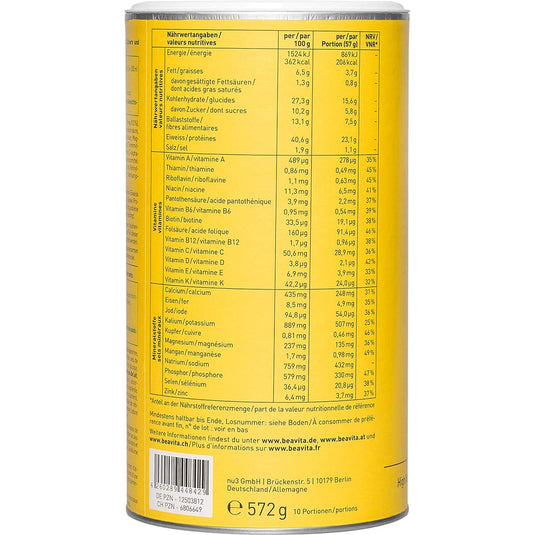 بيفيتا بديل الوجبة فانيليا 572 جرام - BEAVITA SHAKE Vitalkost Meal Replacement 572 gm Vanilla - GermanVit - Saudi arabia