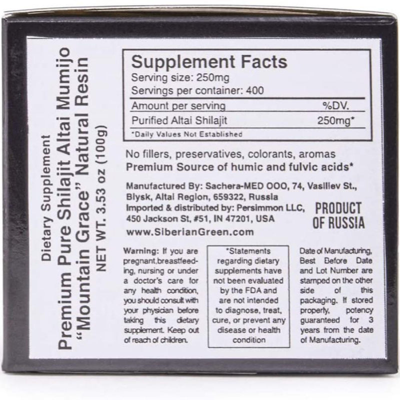 حميل الصورة في عارض المعرض ، معجون الشيلاجيت النقي 100 جرام - Diveevo Mumijo Altai Shilajit Pure Black Paste 100 gm
